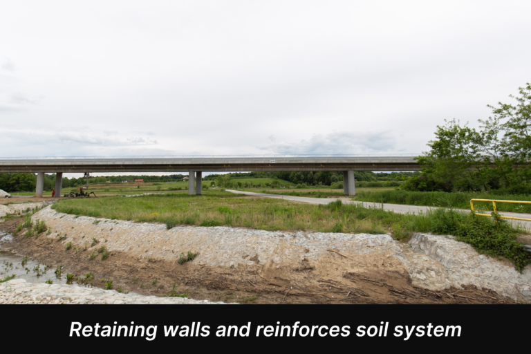 Retaining walls and reinforces soil system