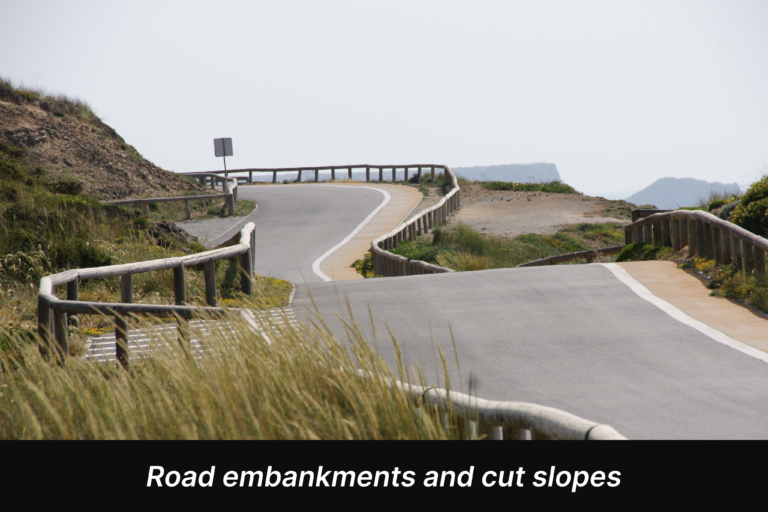 Road embankments and cut slopes